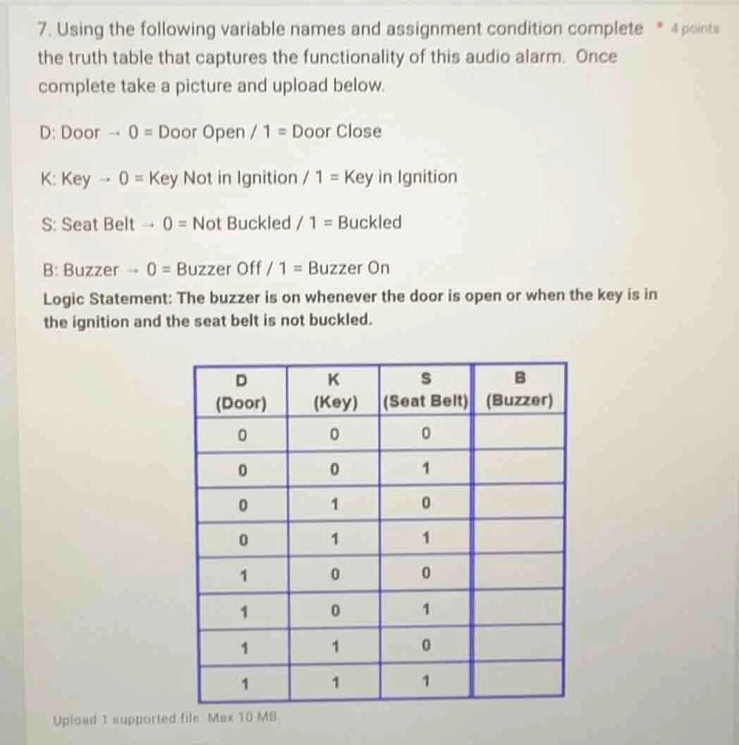 7. using the following variable names and assignment condition complete…