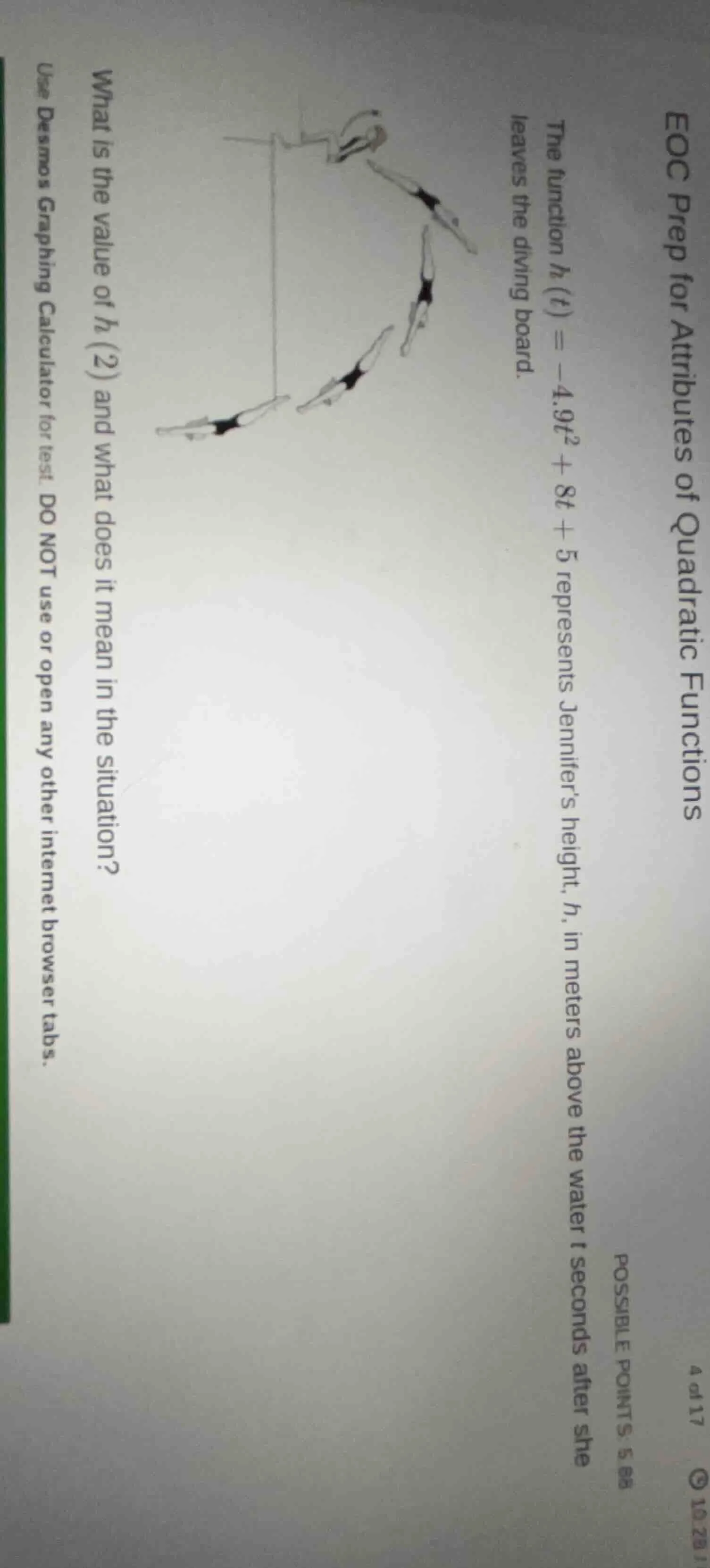 eoc prep for attributes of quadratic functions 4 of 17 possible points:…