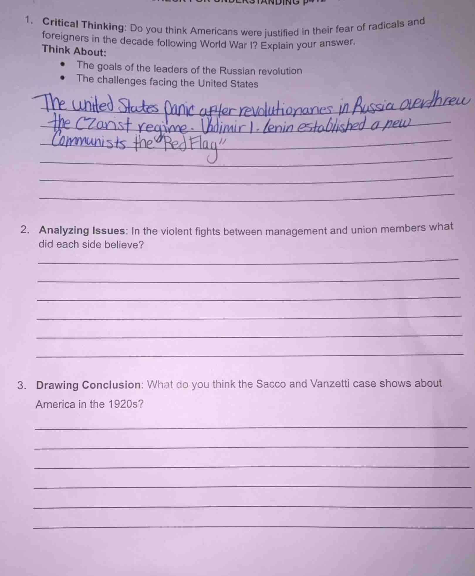 1. critical thinking: do you think americans were justified in their fe…