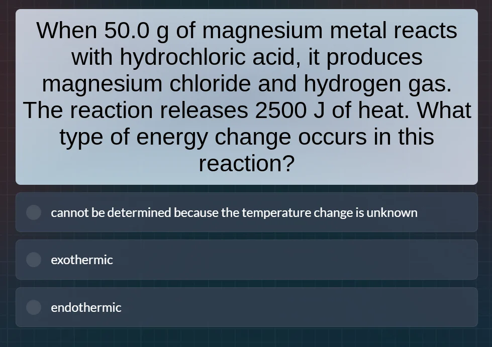 when 50.0 g of magnesium metal reacts with hydrochloric acid, it produc…