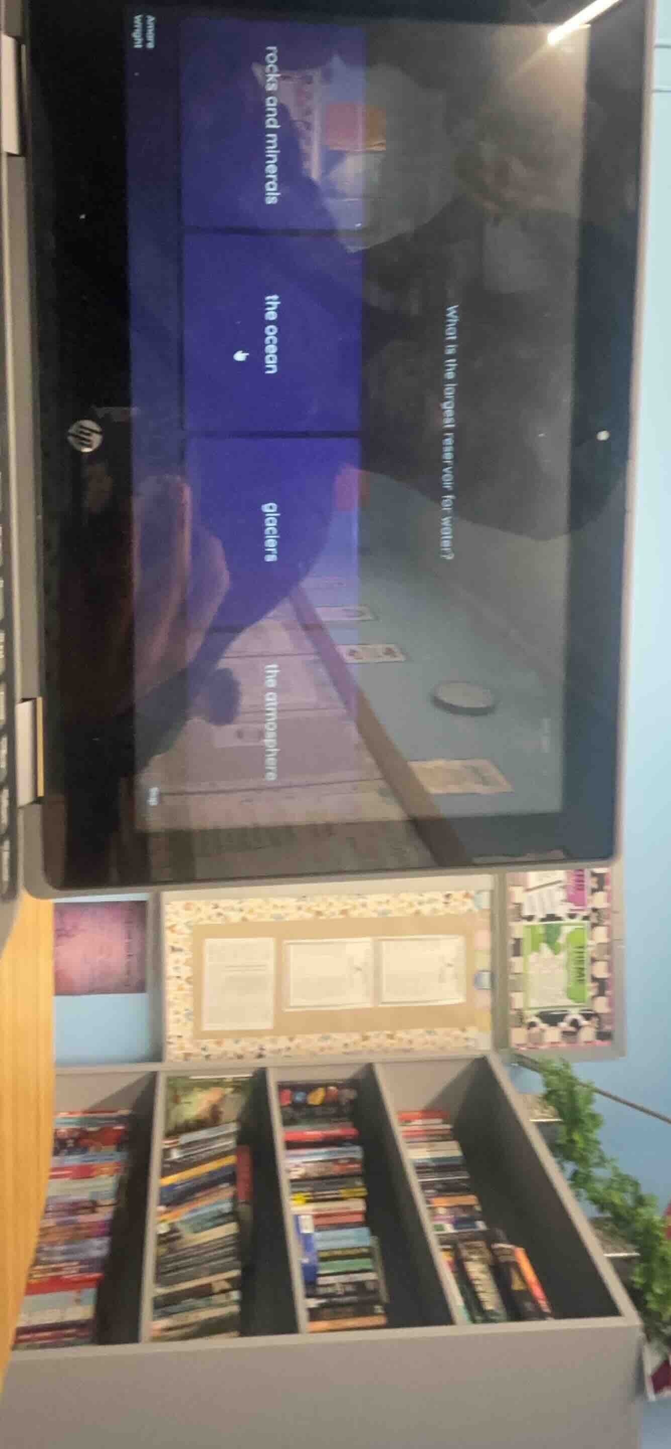 what is the largest reservoir for water? answer choices: rocks and mine…