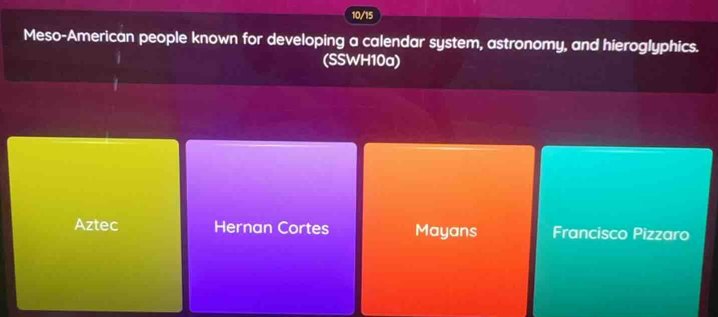 meso - american people known for developing a calendar system, astronom…