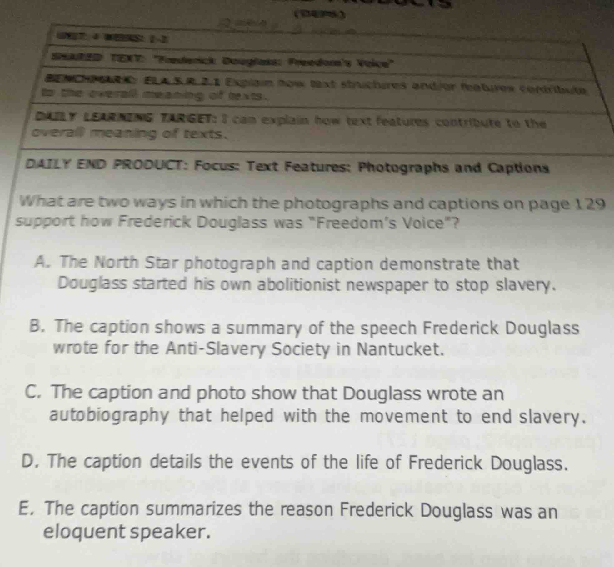 shared text: \frederick douglass: freedoms voice\ benchmark: ela.5.r.2.…