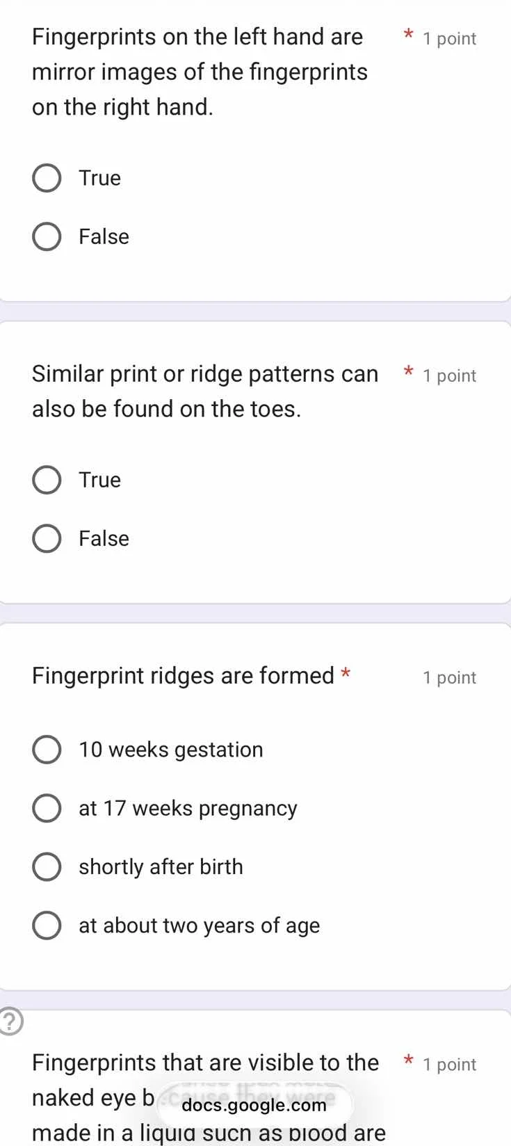 fingerprints on the left hand are mirror images of the fingerprints on …