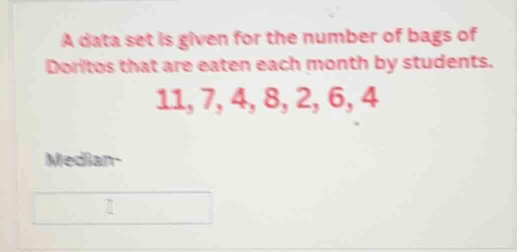 a data set is given for the number of bags of doritos that are eaten ea…