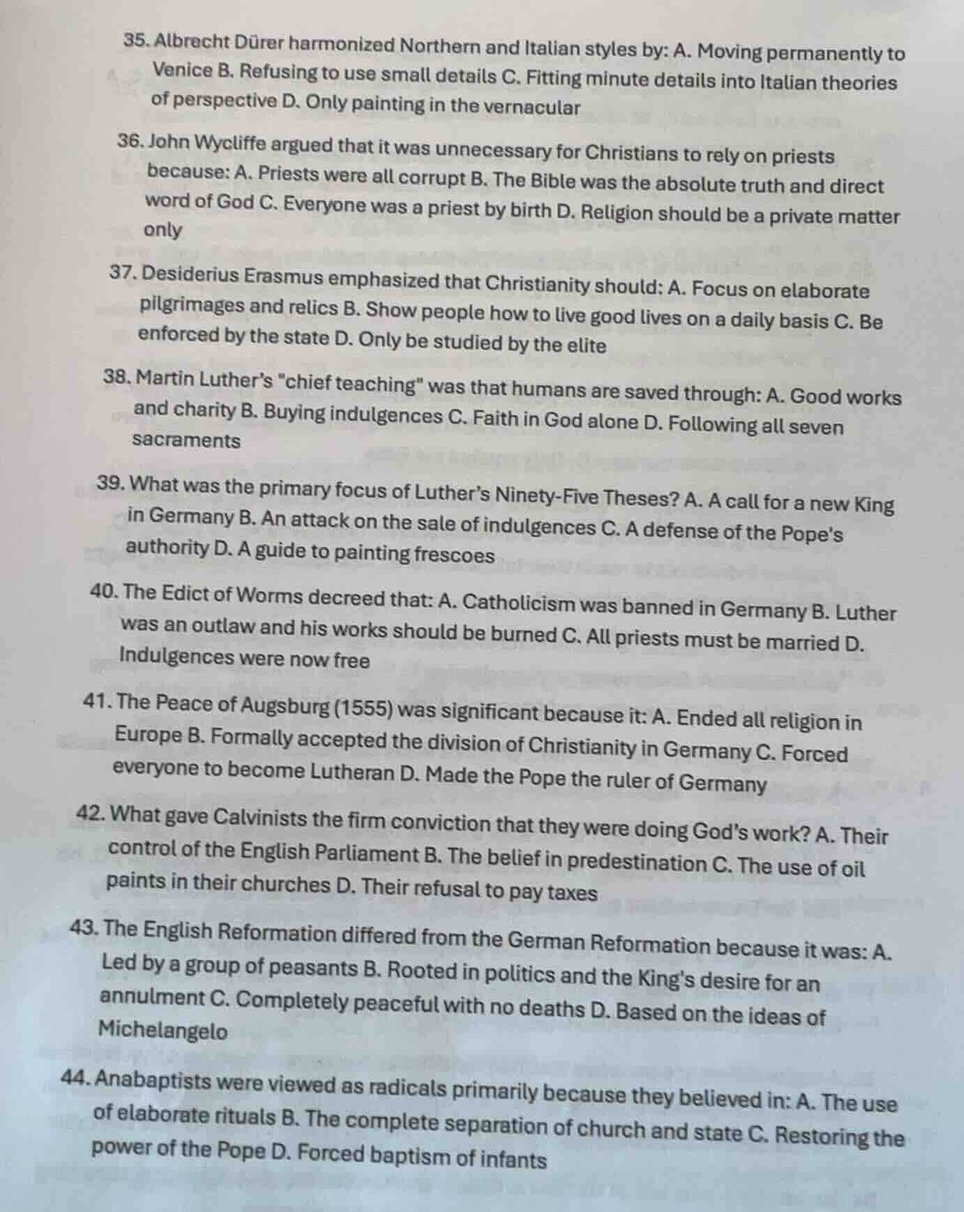 35. albrecht dürer harmonized northern and italian styles by: a. moving…