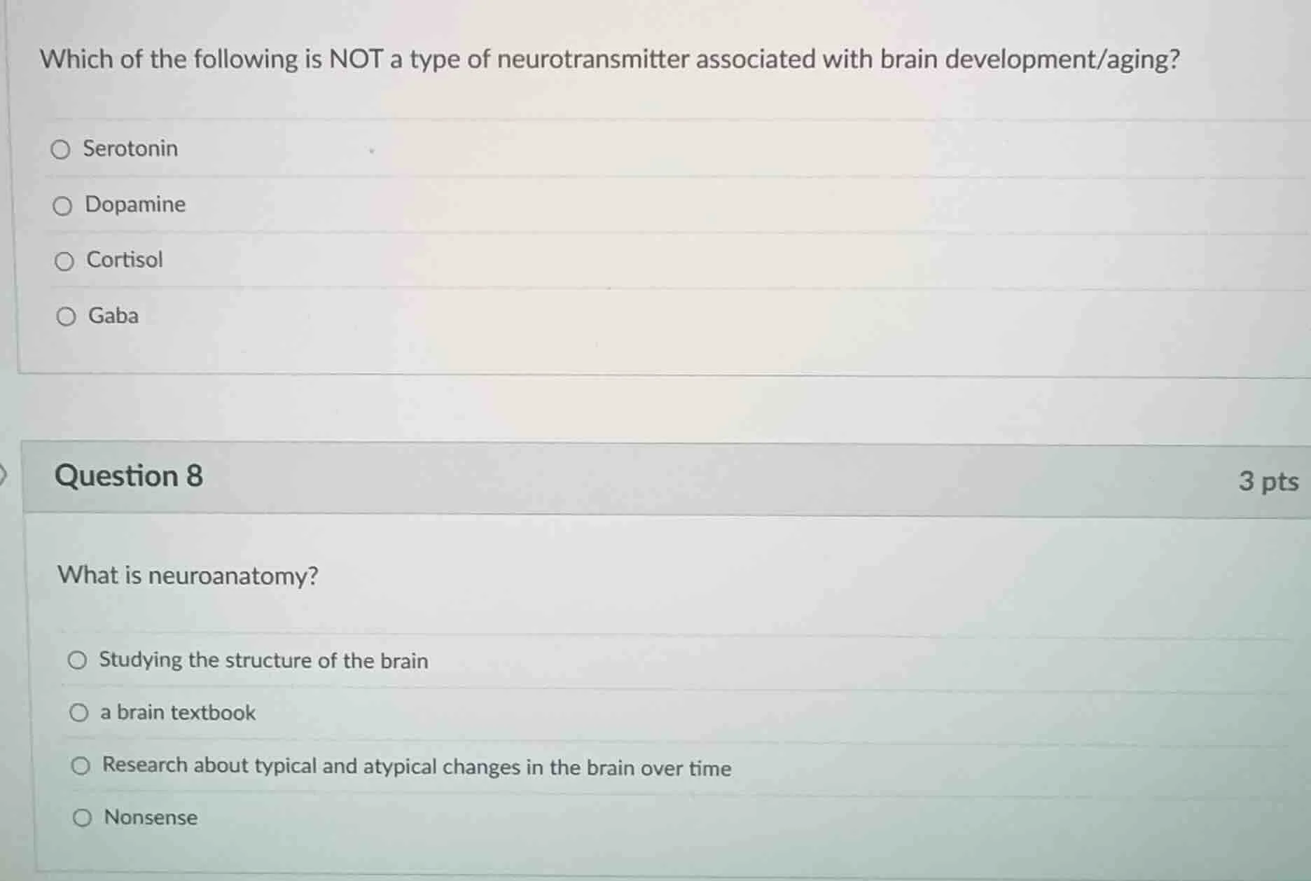 which of the following is not a type of neurotransmitter associated wit…