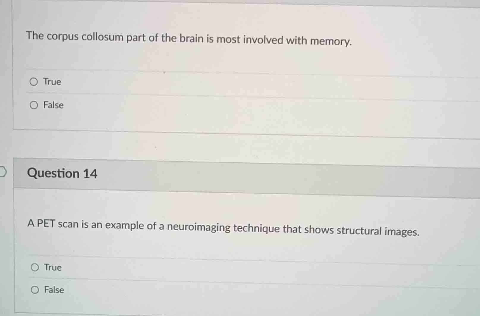 the corpus collosum part of the brain is most involved with memory. tru…