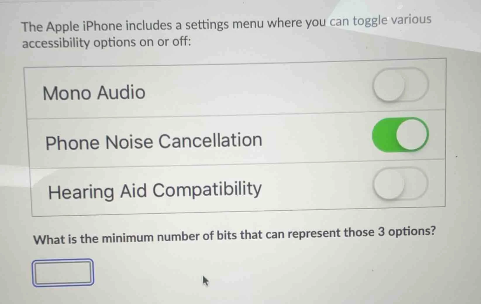 the apple iphone includes a settings menu where you can toggle various …