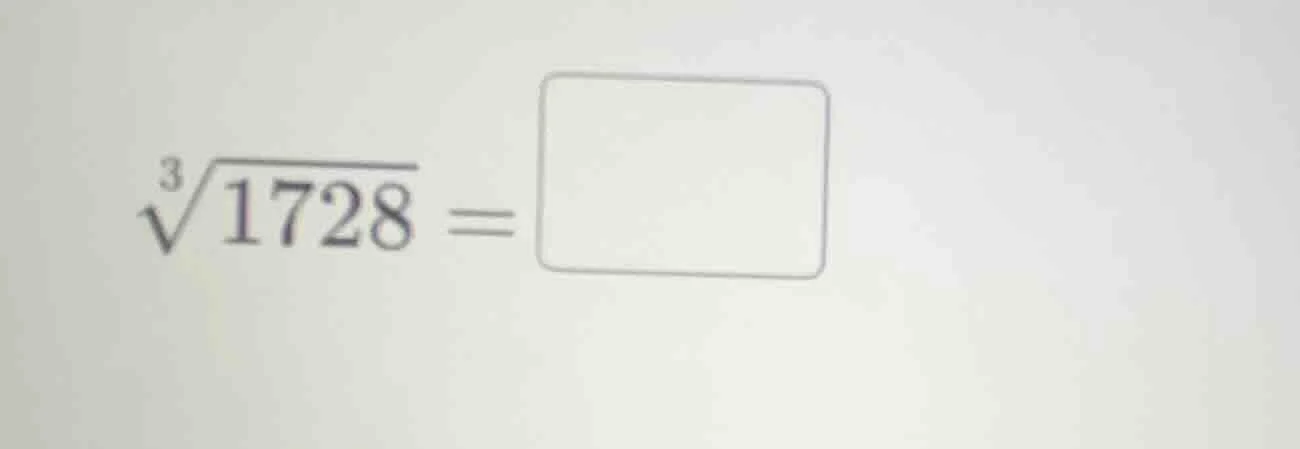 $\\sqrt3{1728} = \\square$