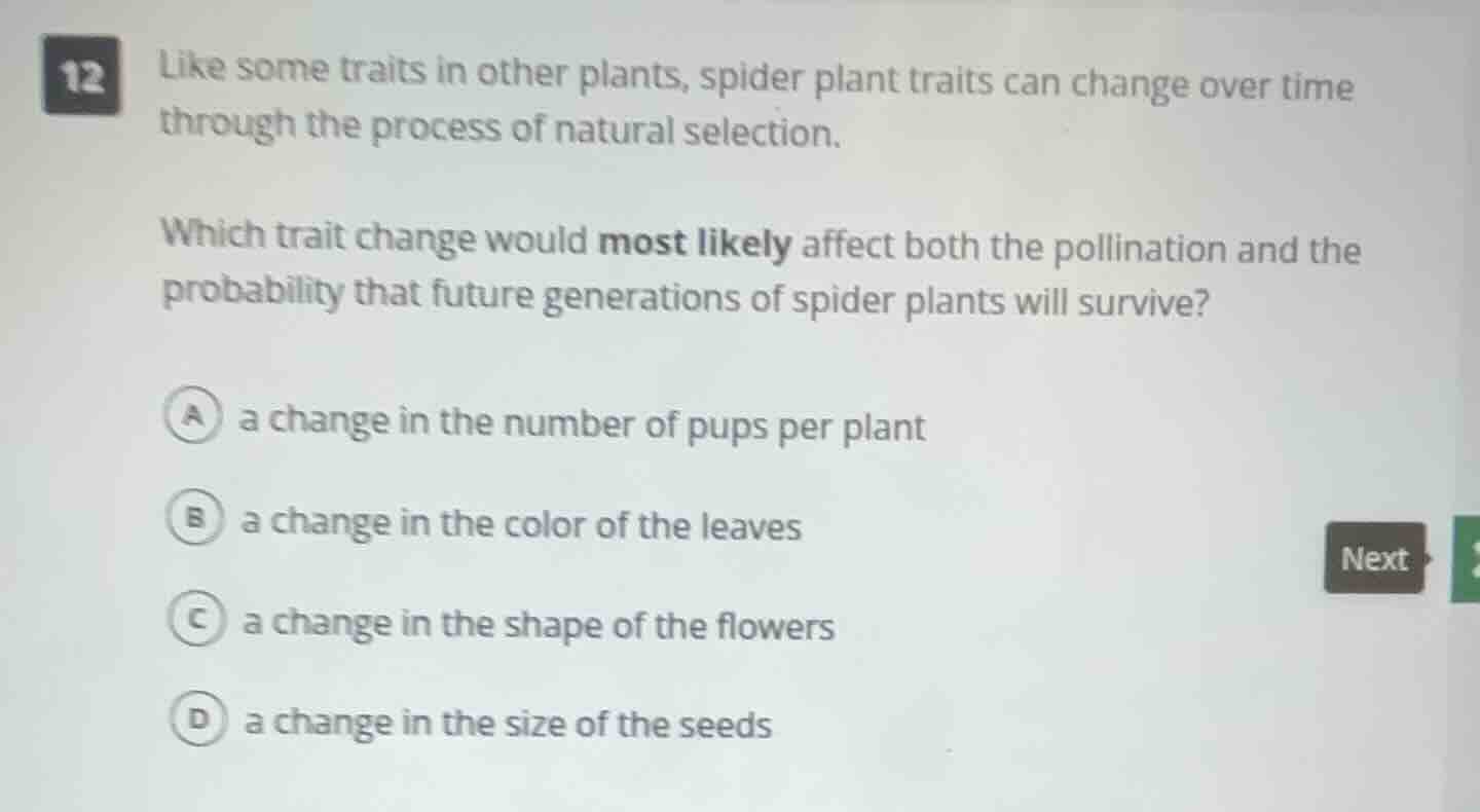 12 like some traits in other plants, spider plant traits can change ove…