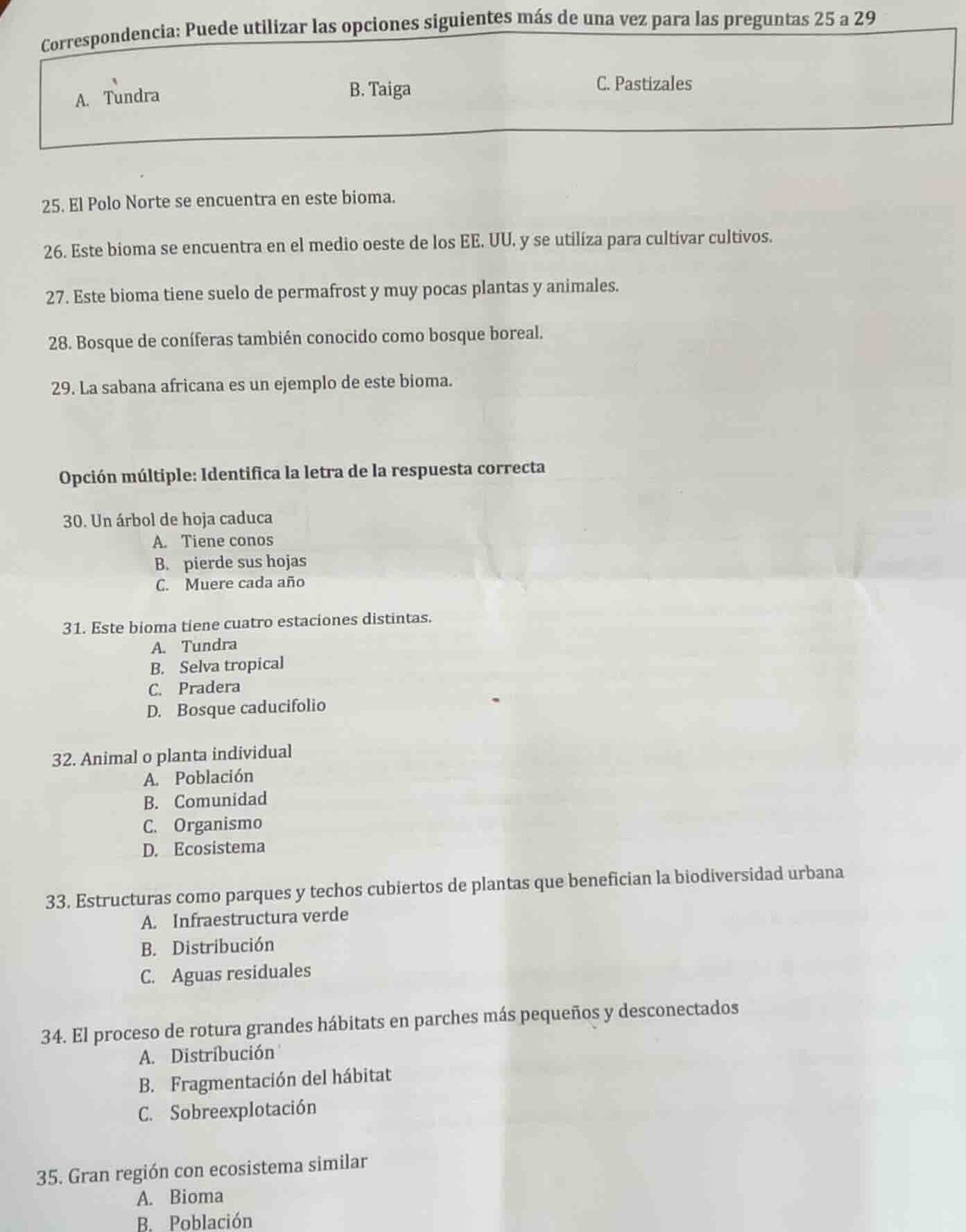 correspondencia: puede utilizar las opciones siguientes más de una vez …