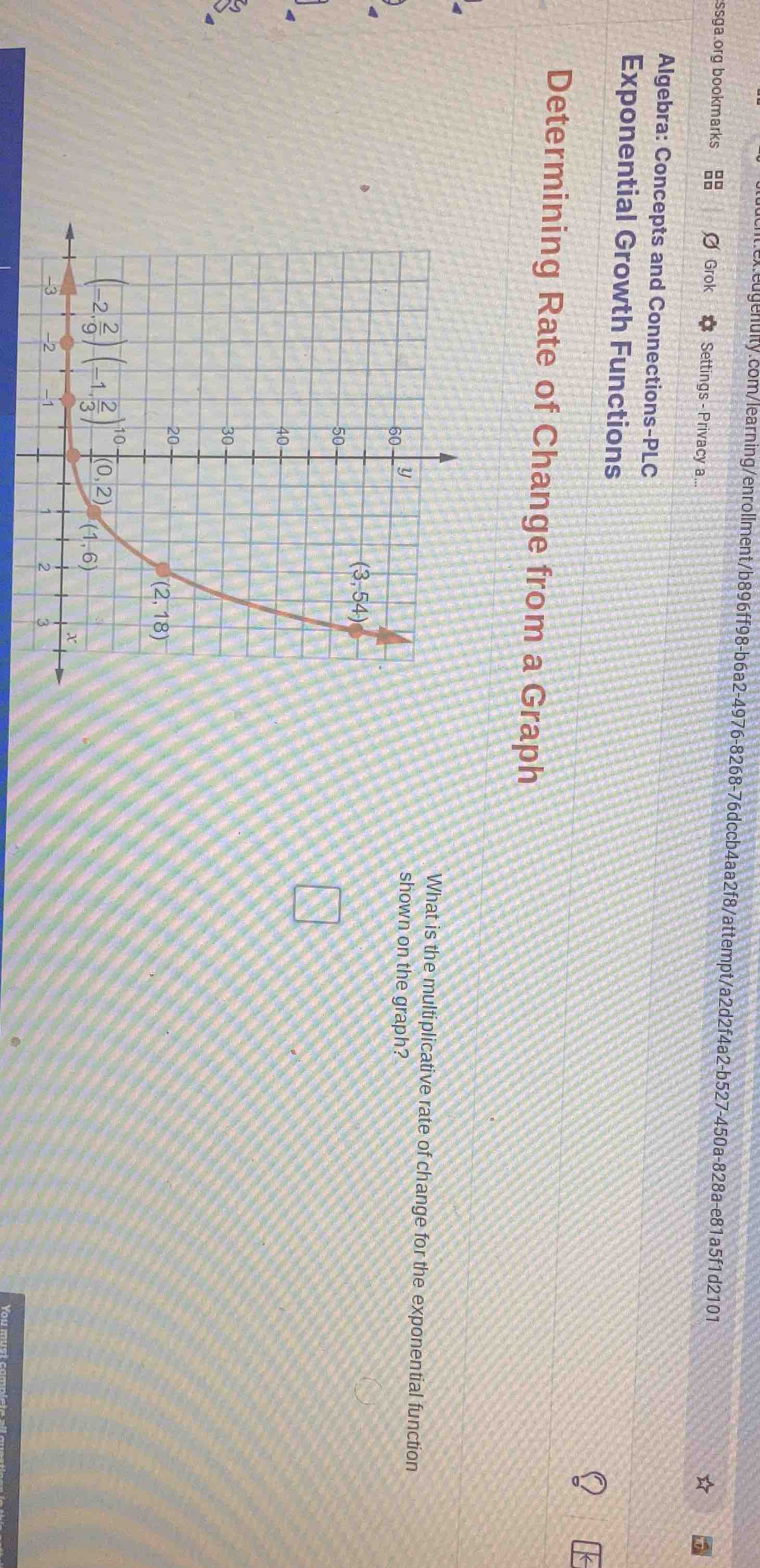 algebra: concepts and connections - plc exponential growth functions de…