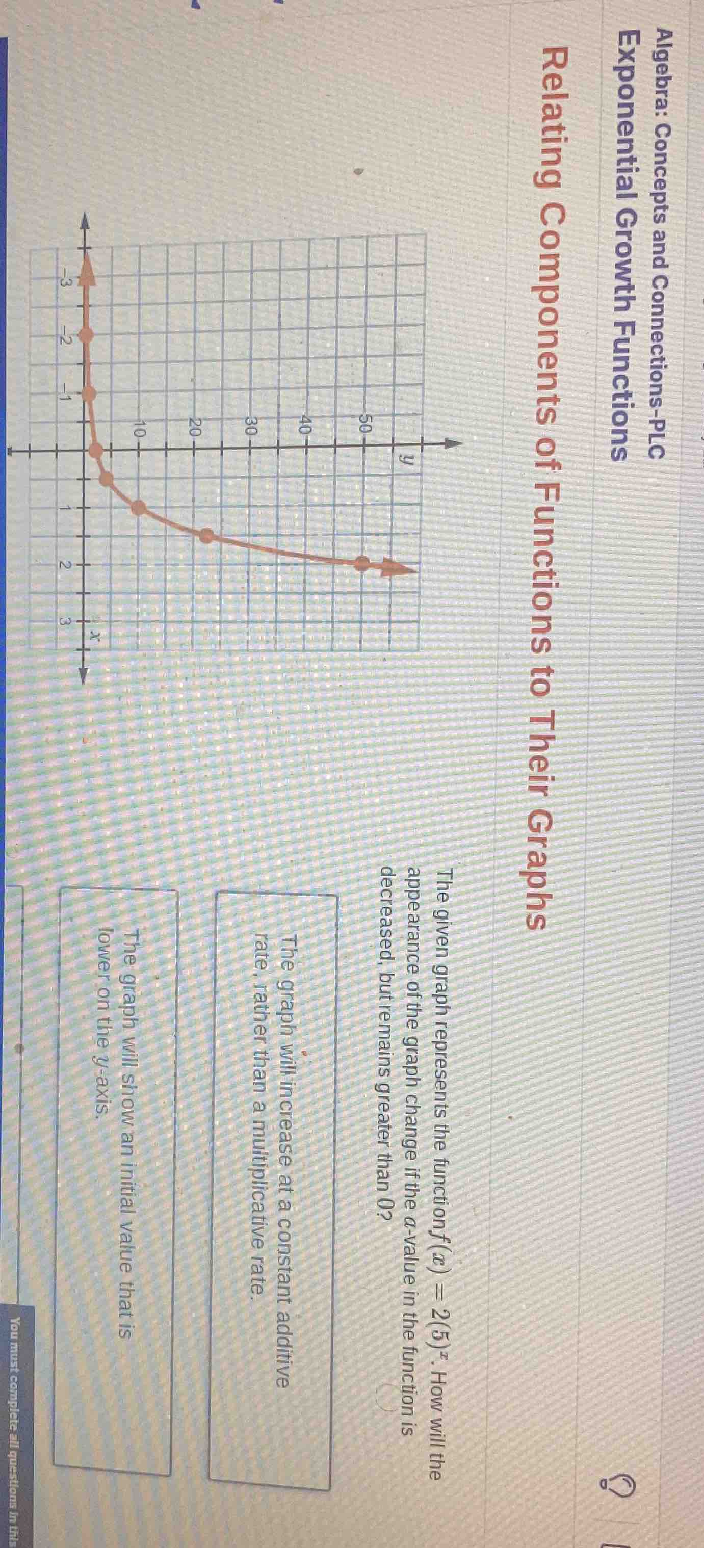 algebra: concepts and connections - plc exponential growth functions re…