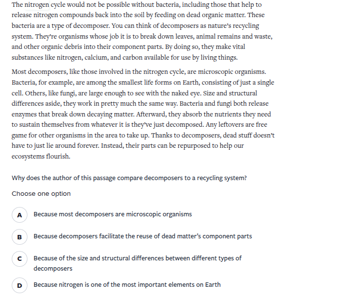 the nitrogen cycle would not be possible without bacteria, including th…