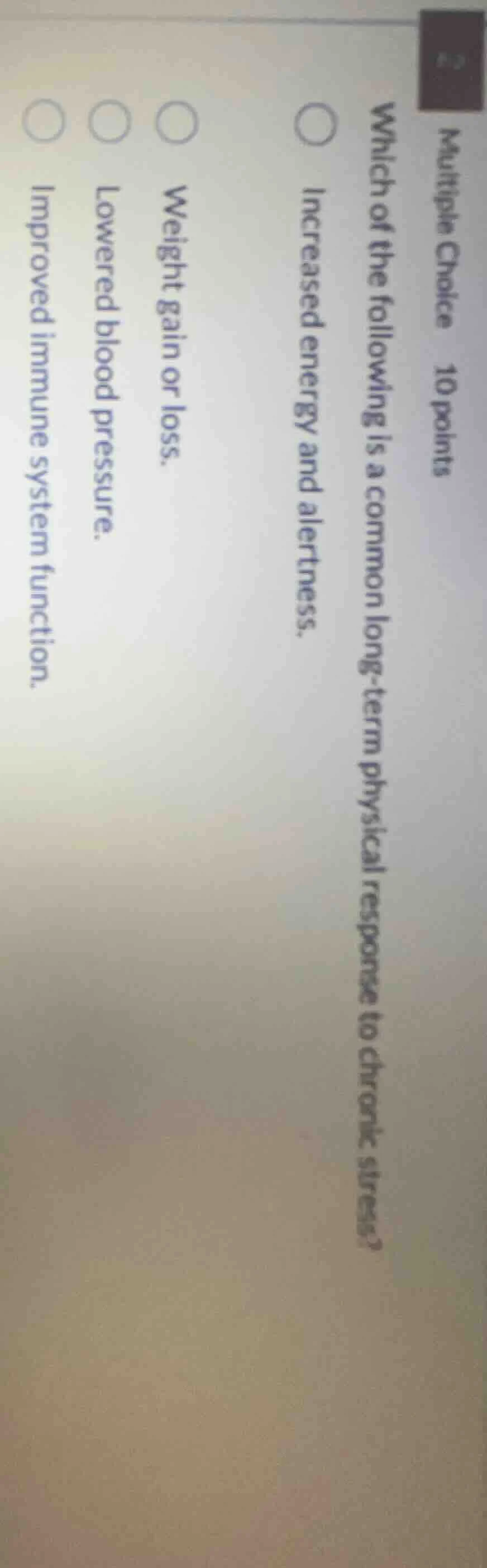 multiple choice 10 points which of the following is a common long - ter…