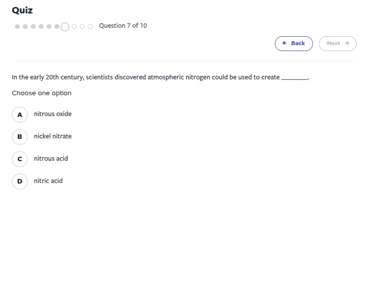 quiz question 7 of 10 in the early 20th century, scientists discovered …