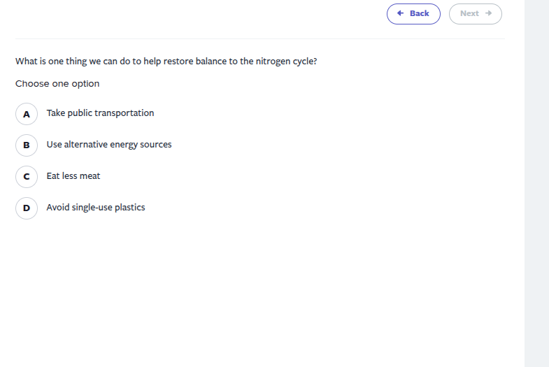 what is one thing we can do to help restore balance to the nitrogen cyc…