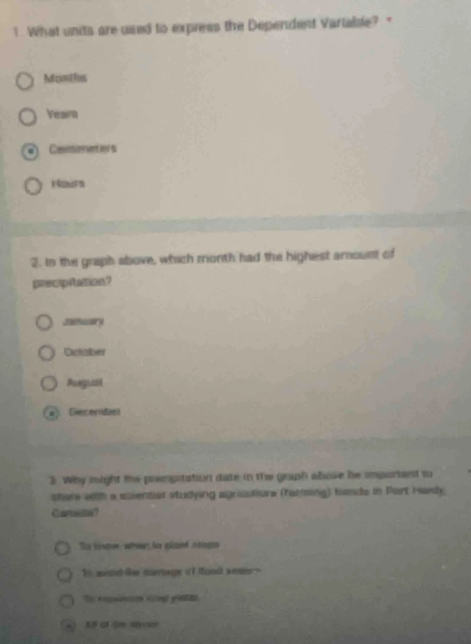 1 what units are used to express the dependent variable? months years c…