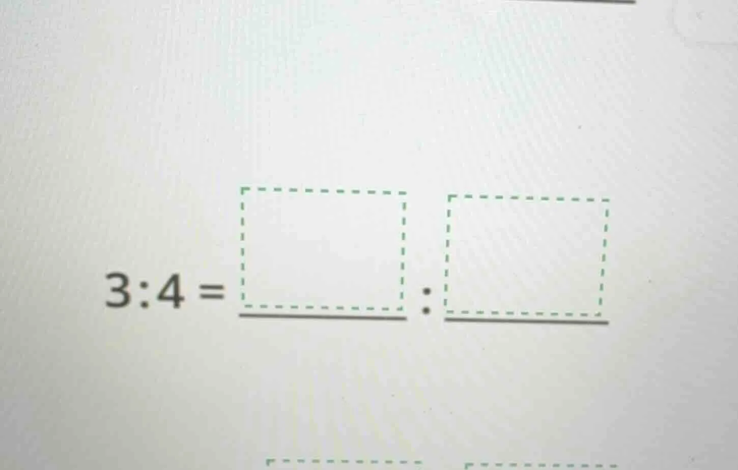 3:4 = \\boxed{ } : \\boxed{ }