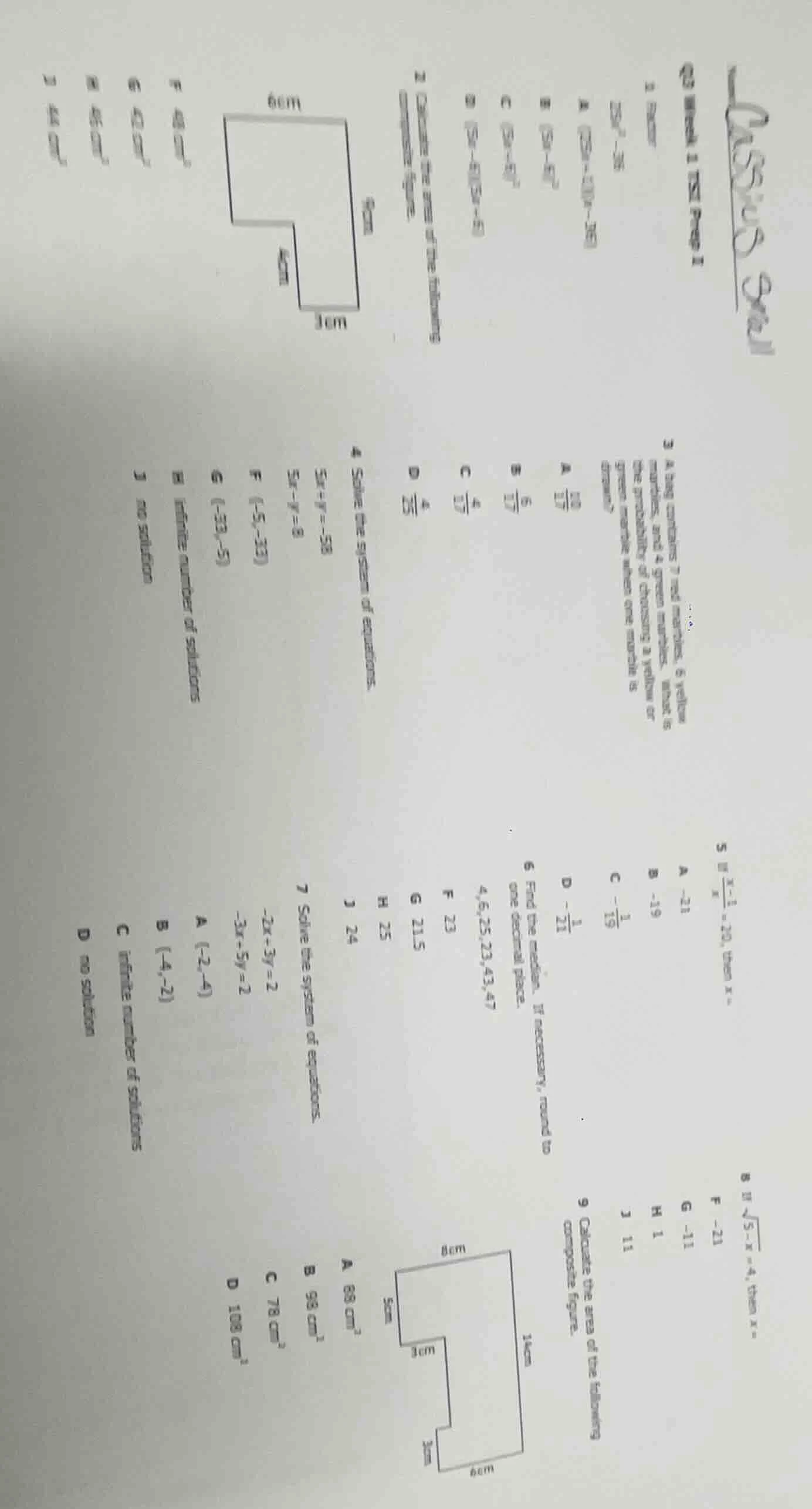 1. simplify the following expressions: a) (x - 5)(x + 5) b) (2x - 7)^2 …