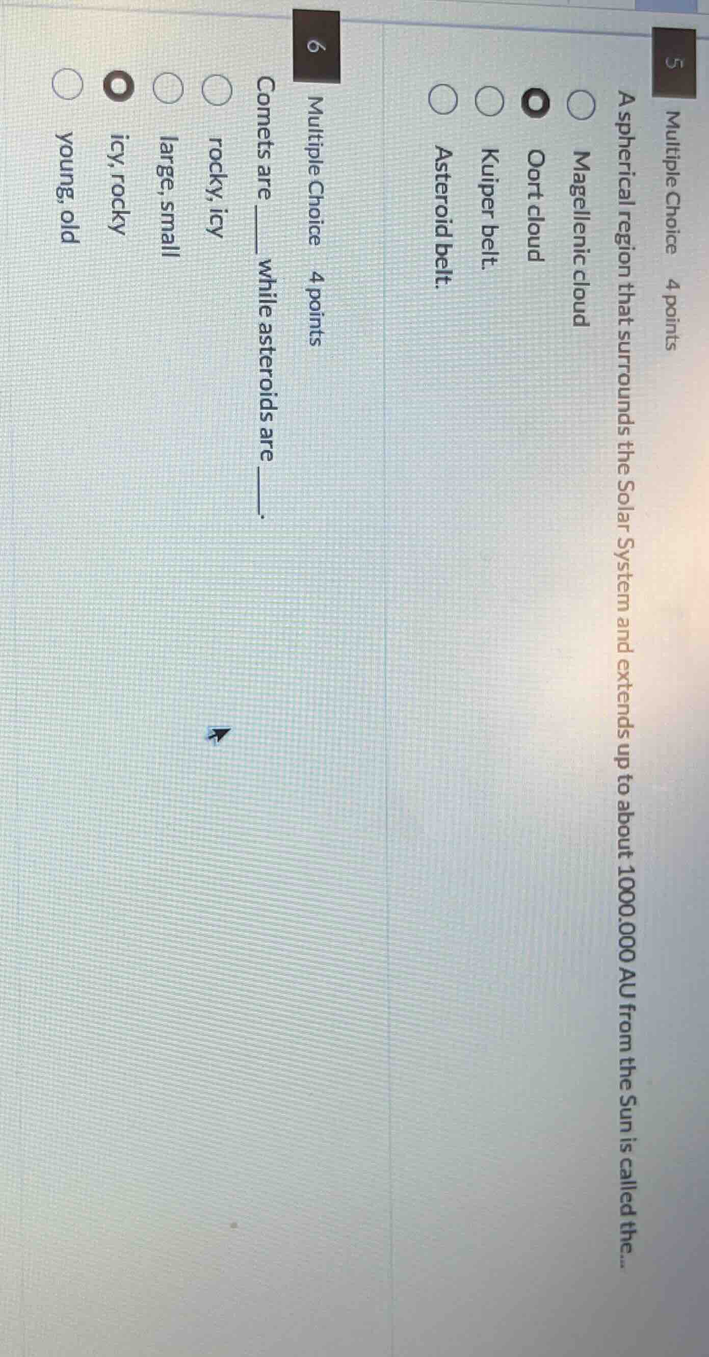 5 multiple choice 4 points a spherical region that surrounds the solar …