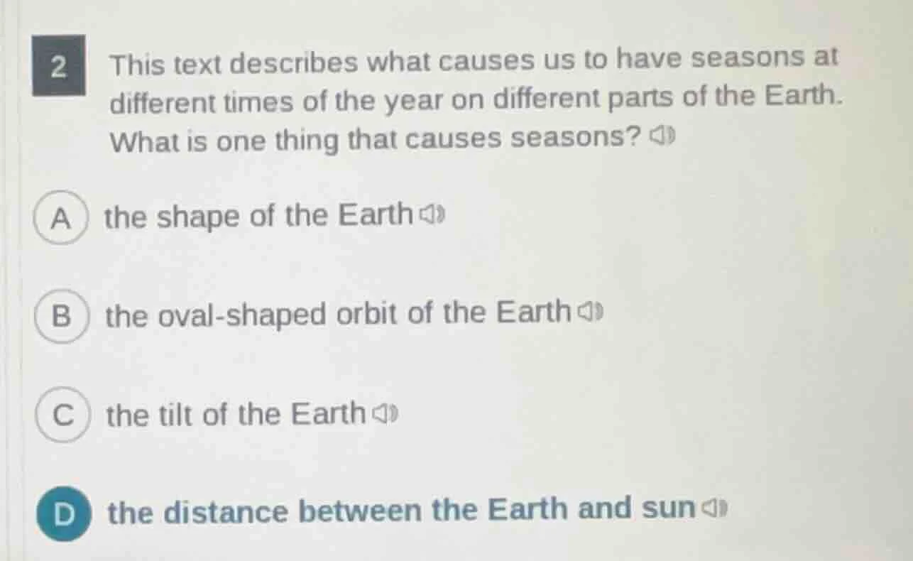 2 this text describes what causes us to have seasons at different times…