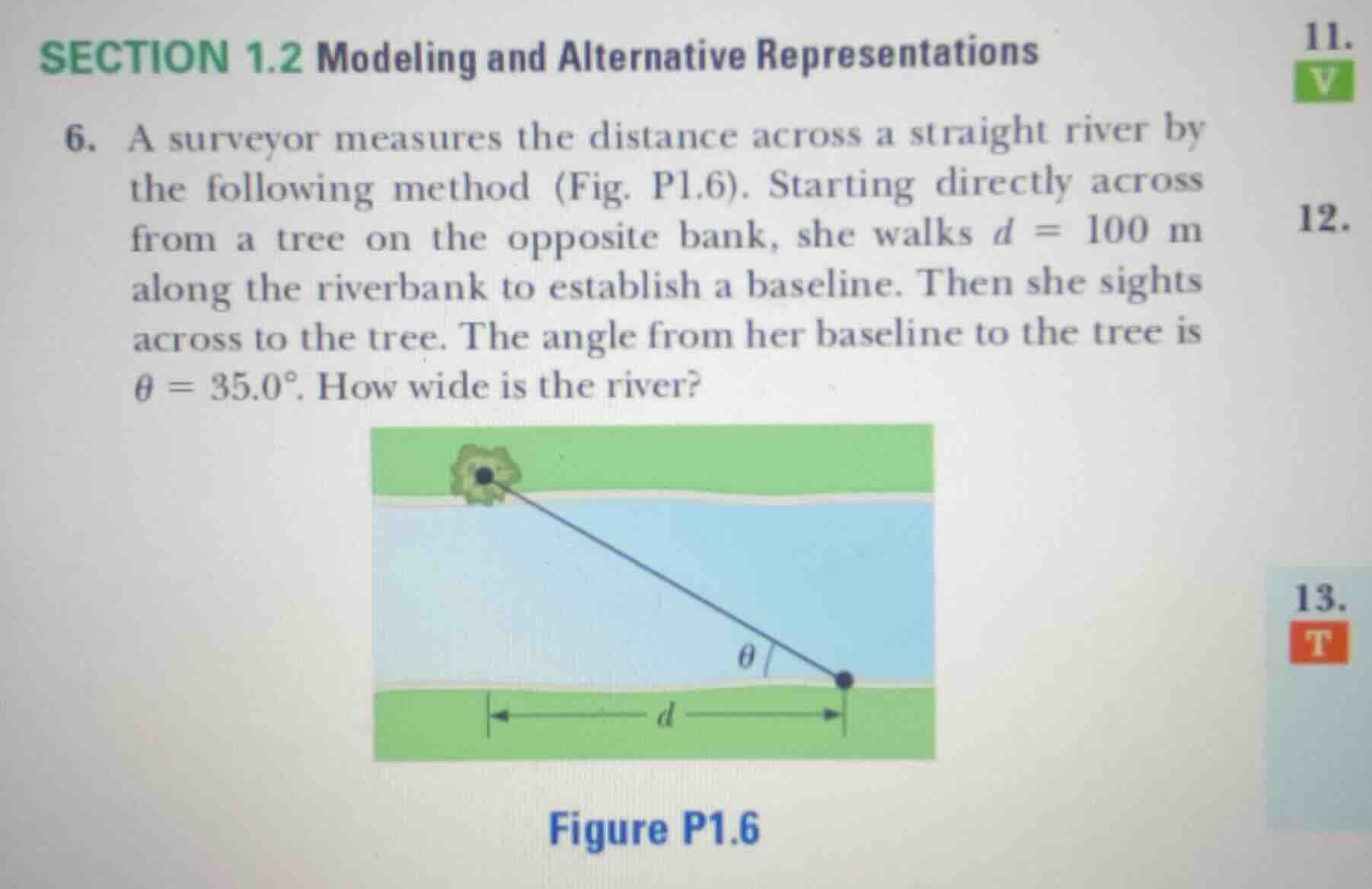 section 1.2 modeling and alternative representations 6. a surveyor meas…