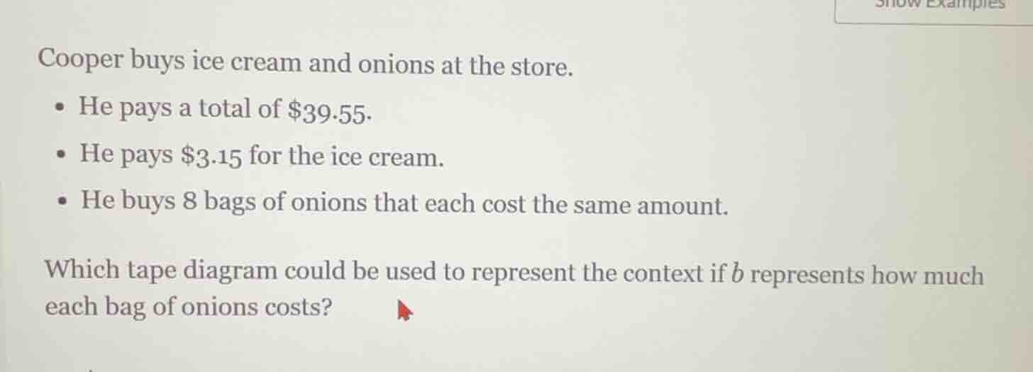cooper buys ice cream and onions at the store. - he pays a total of $39…