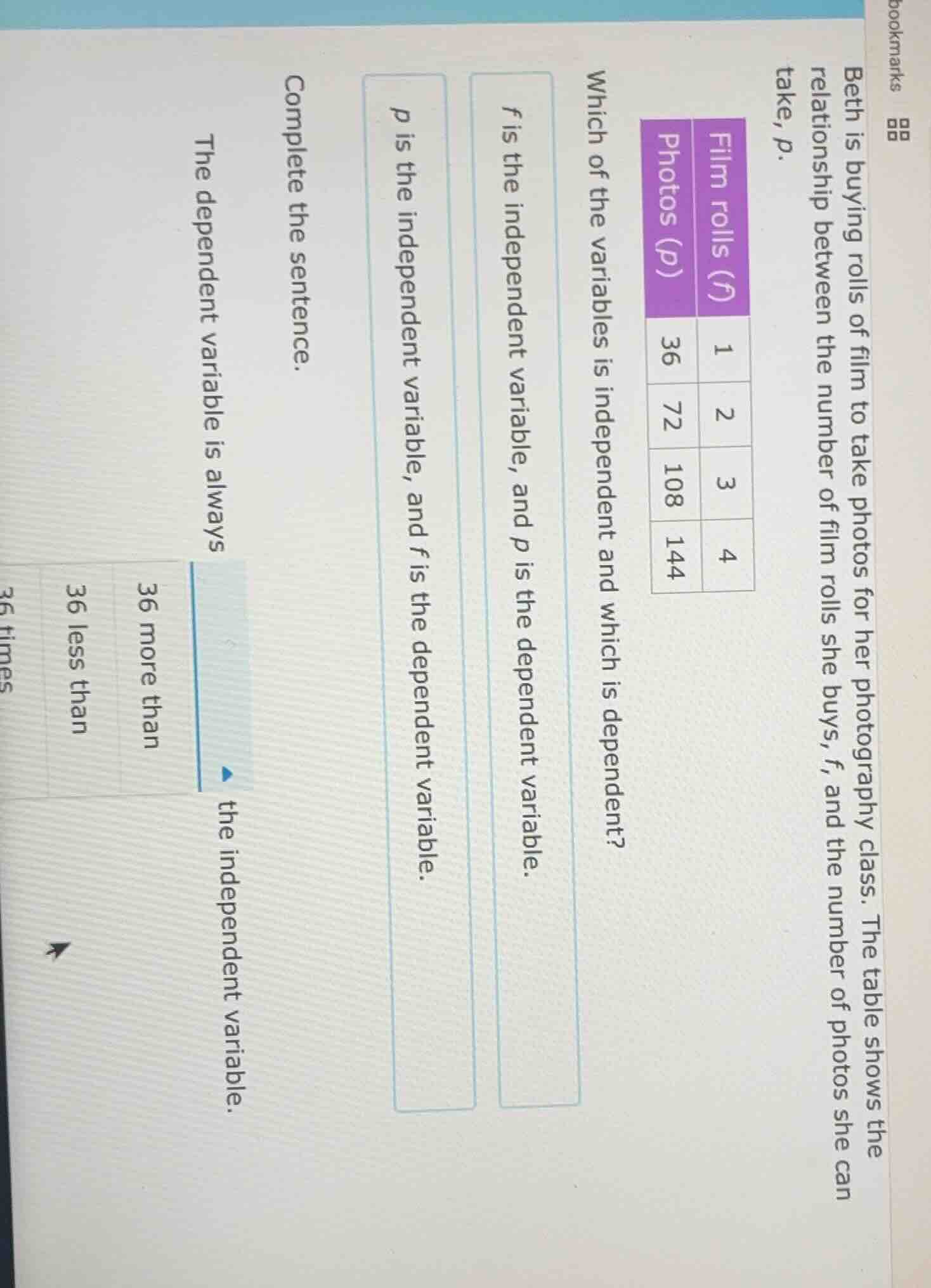 beth is buying rolls of film to take photos for her photography class. …