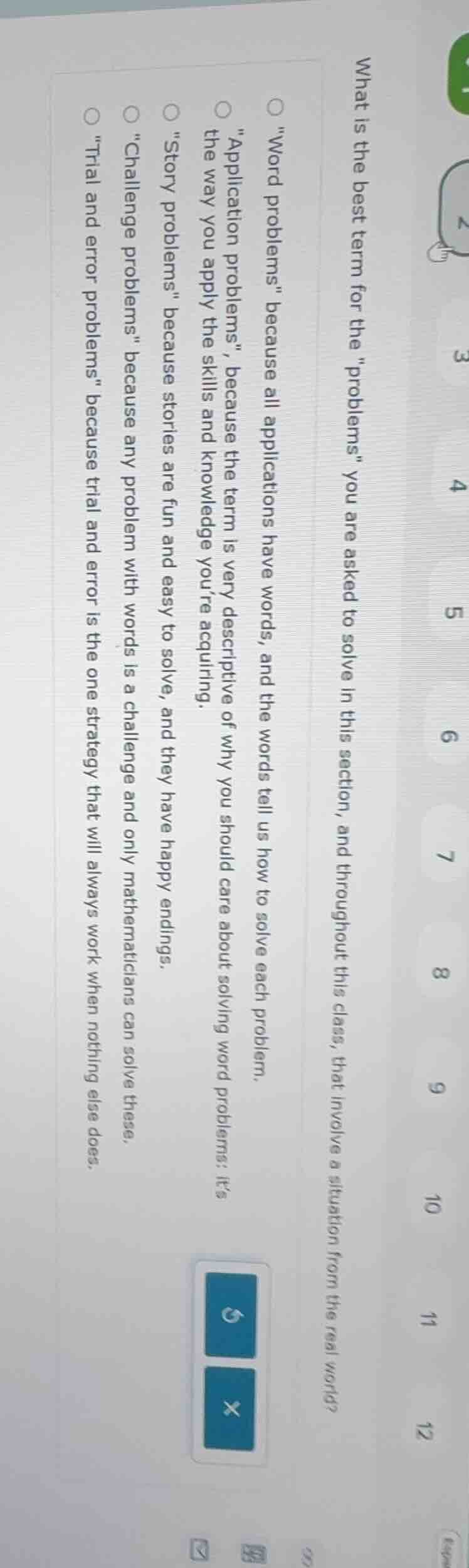 what is the best term for the \problems\ you are asked to solve in this…