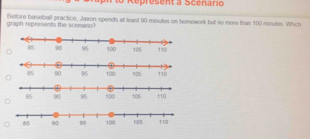 before baseball practice, jaxon spends at least 90 minutes on homework …