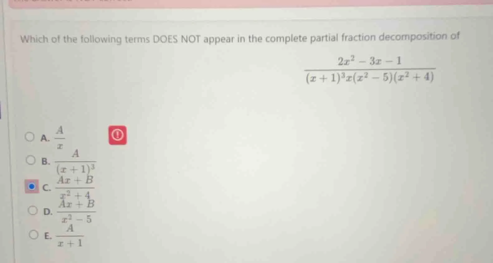 which of the following terms does not appear in the complete partial fr…