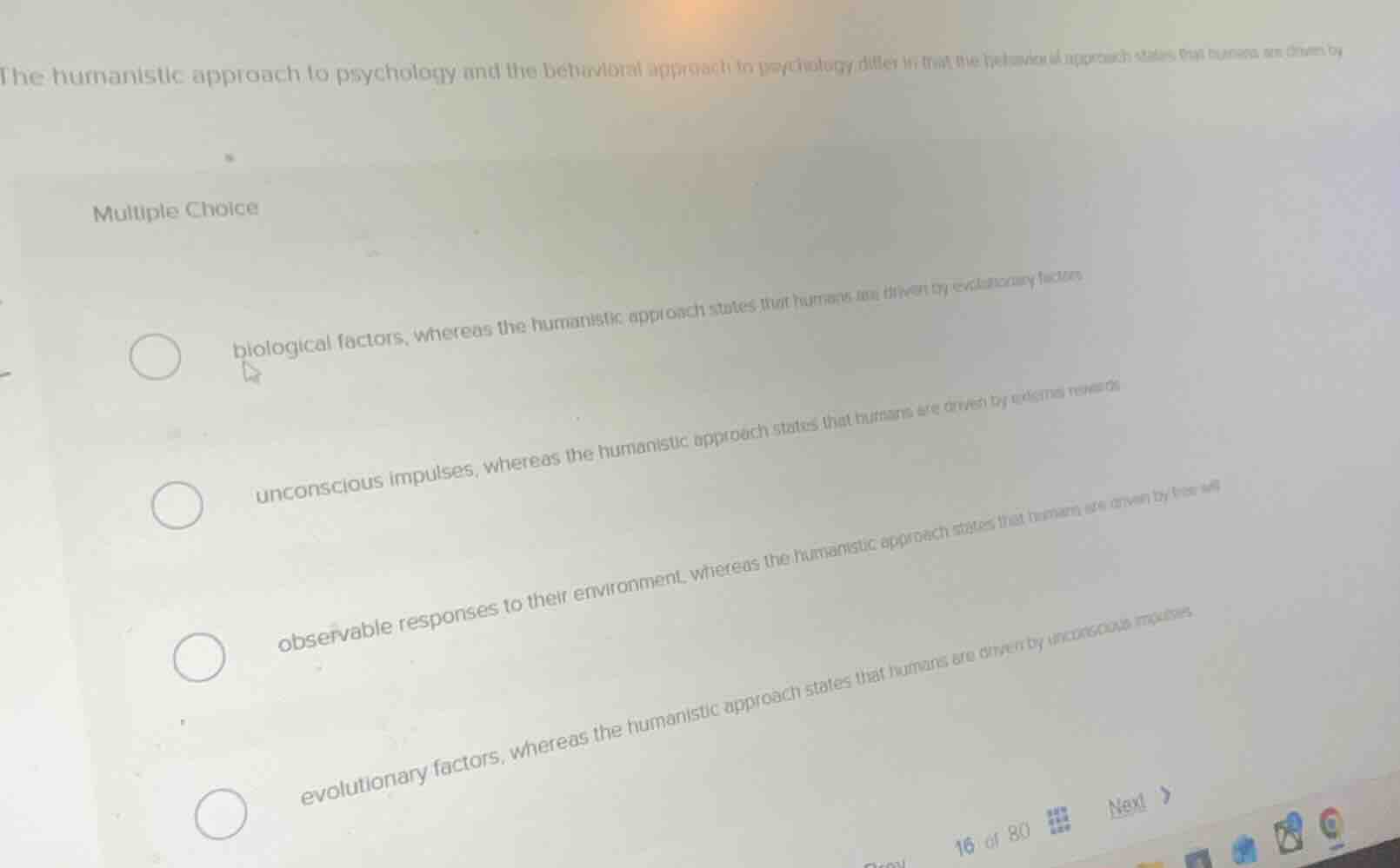 the humanistic approach to psychology and the behavioral approach to ps…