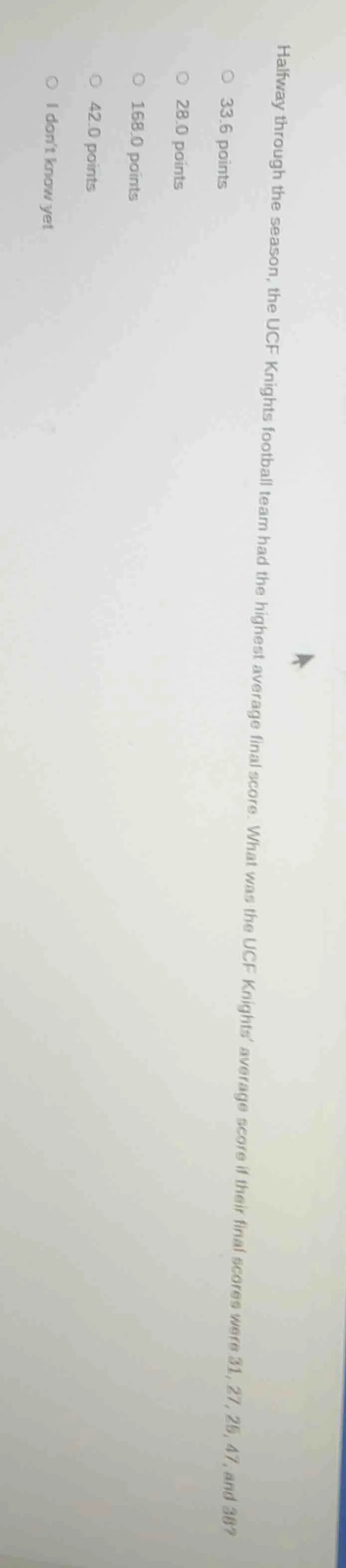 halfway through the season, the ucf knights football team had the highe…