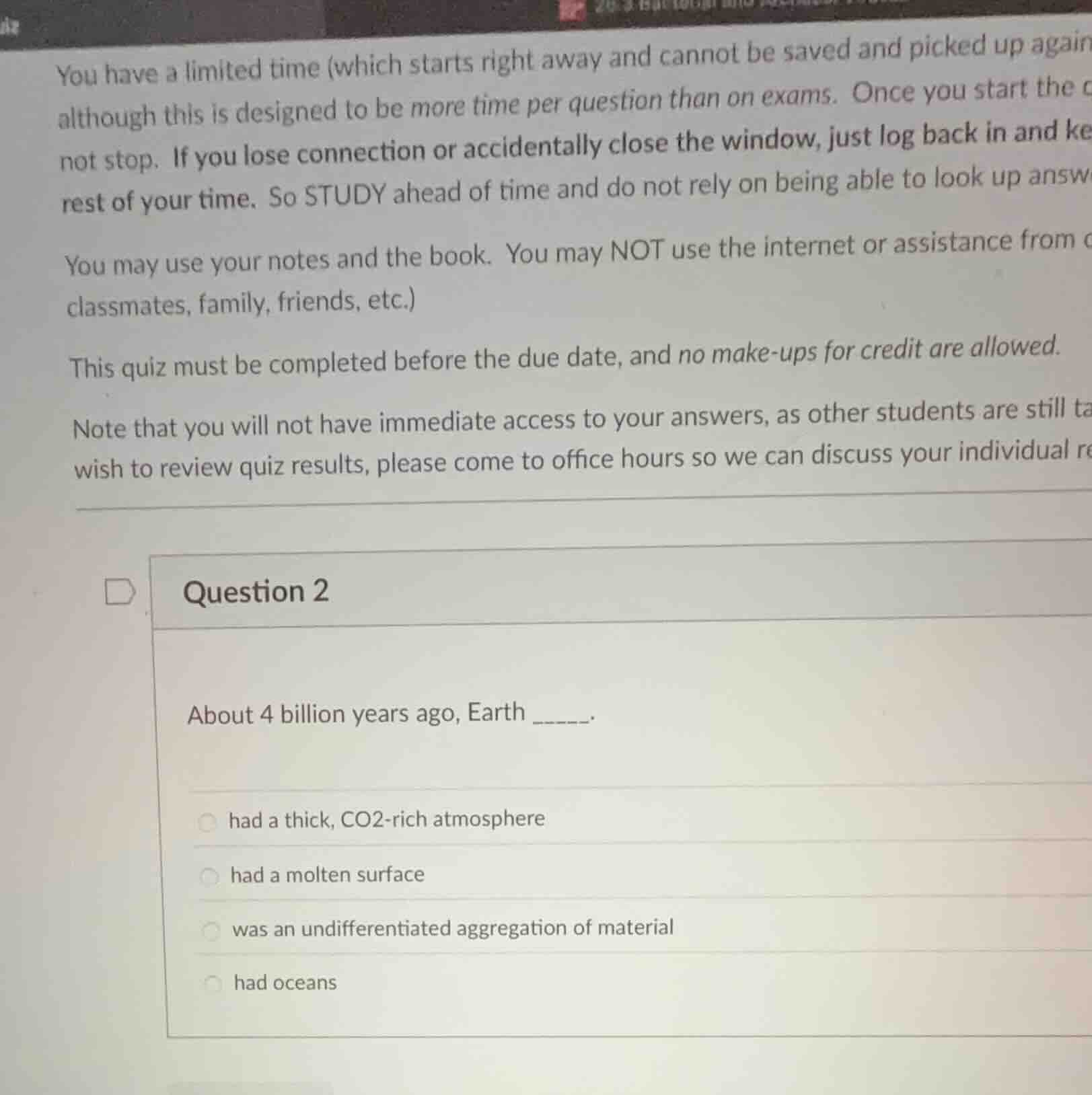 you have a limited time (which starts right away and cannot be saved an…