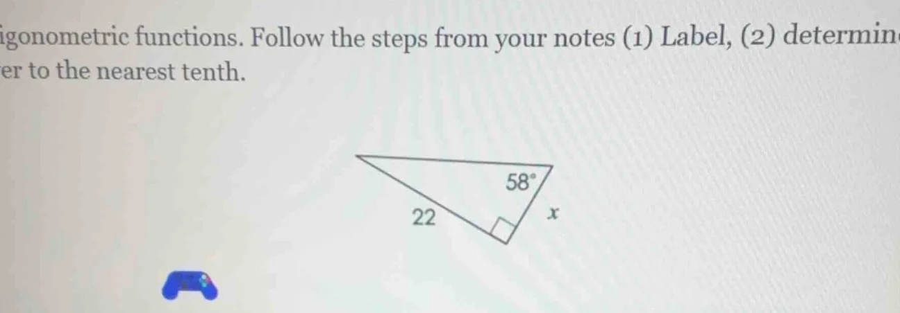 igonometric functions. follow the steps from your notes (1) label, (2) …