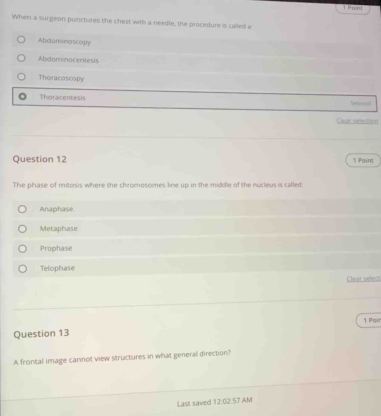 when a surgeon punctures the chest with a needle, the procedure is call…