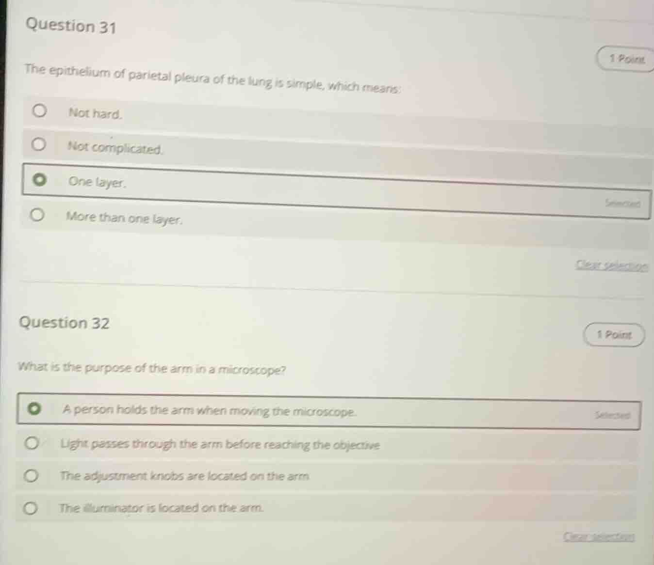 question 31 the epithelium of parietal pleura of the lung is simple, wh…