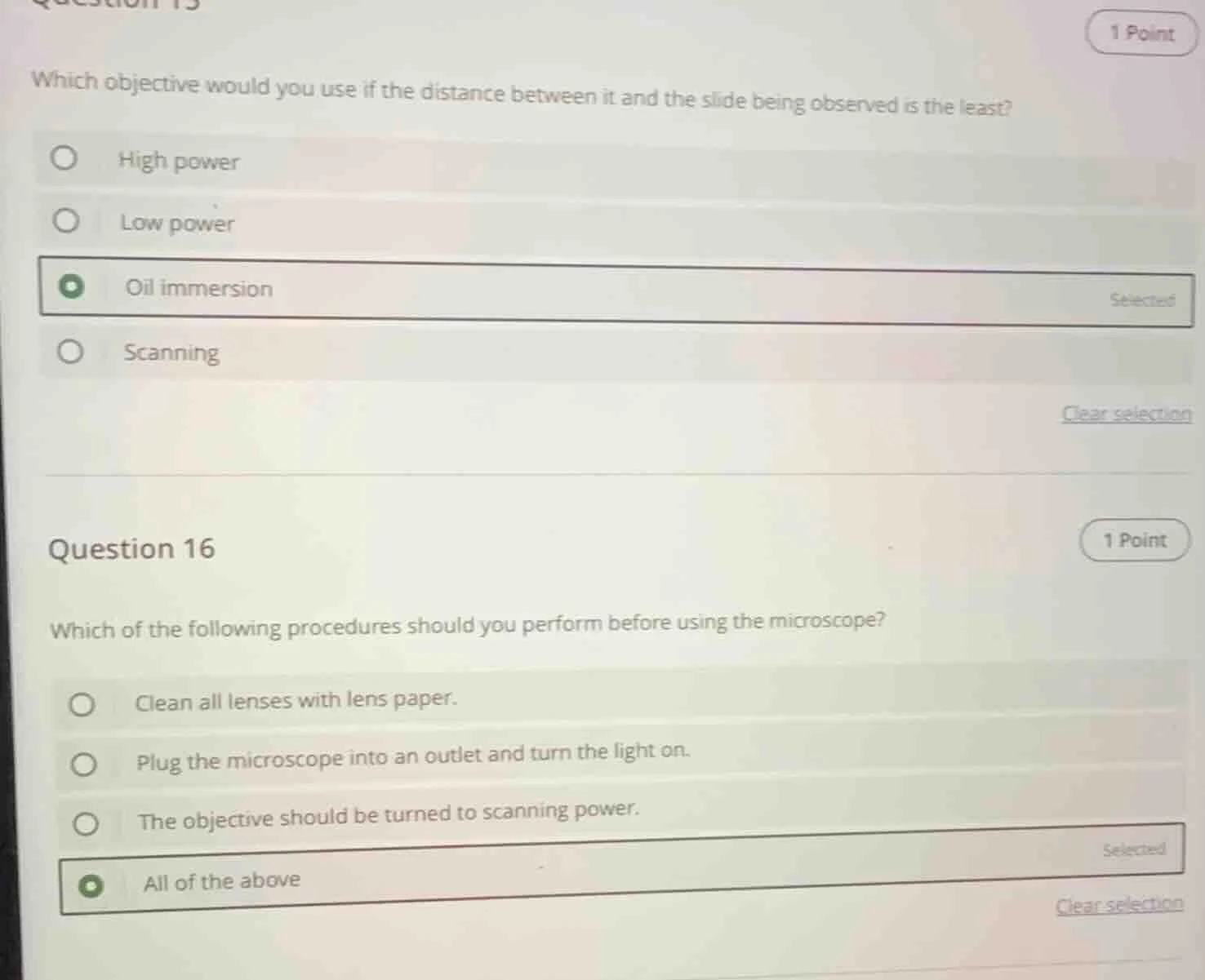 question 15 1 point which objective would you use if the distance betwe…