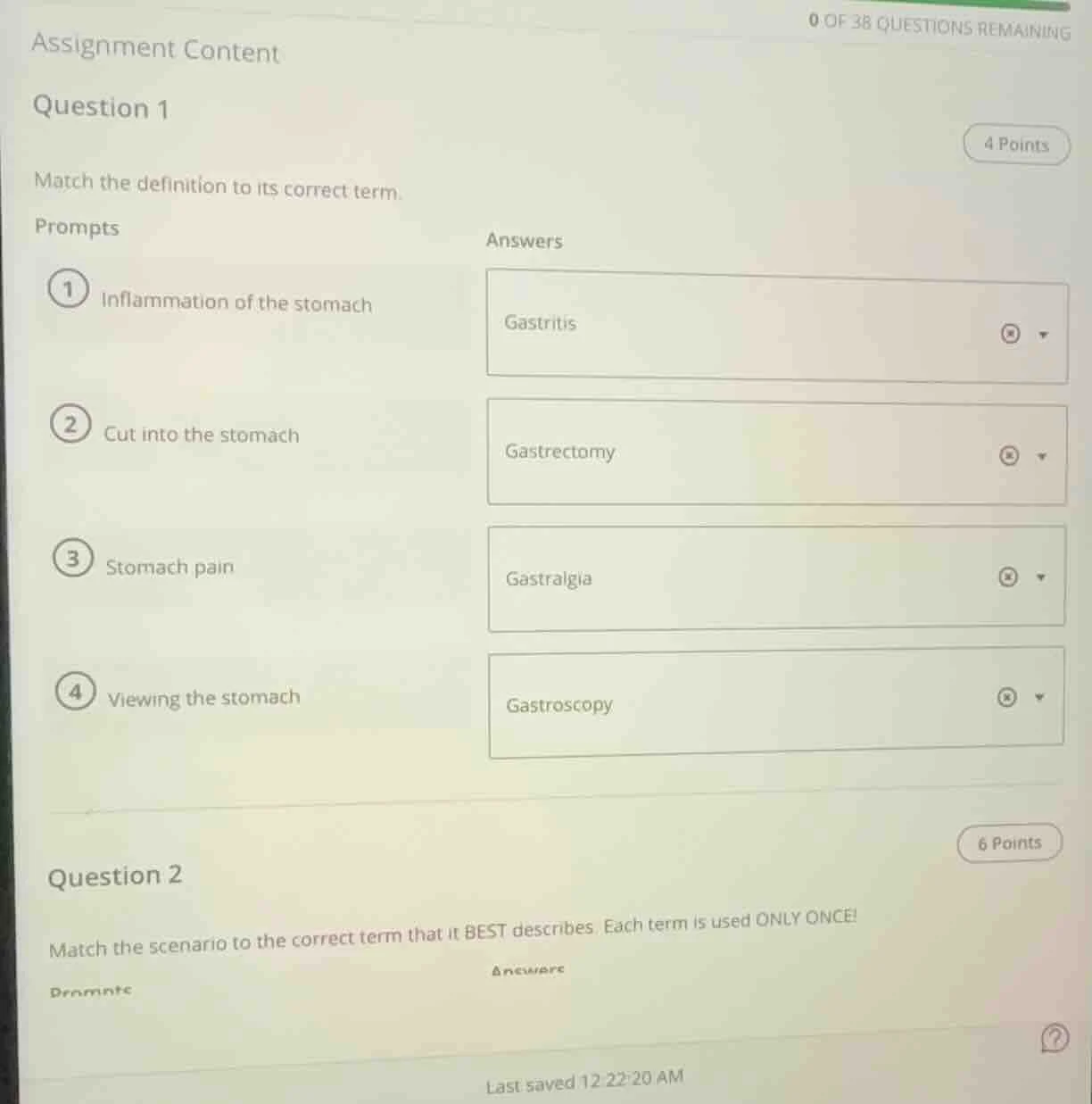 assignment content question 1 4 points match the definition to its corr…