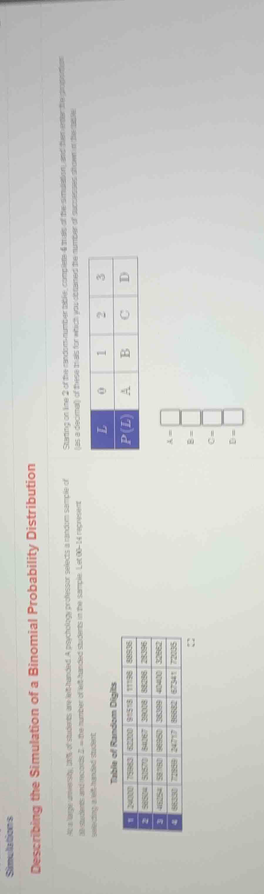 describing the simulation of a binomial probability distribution a psyc…
