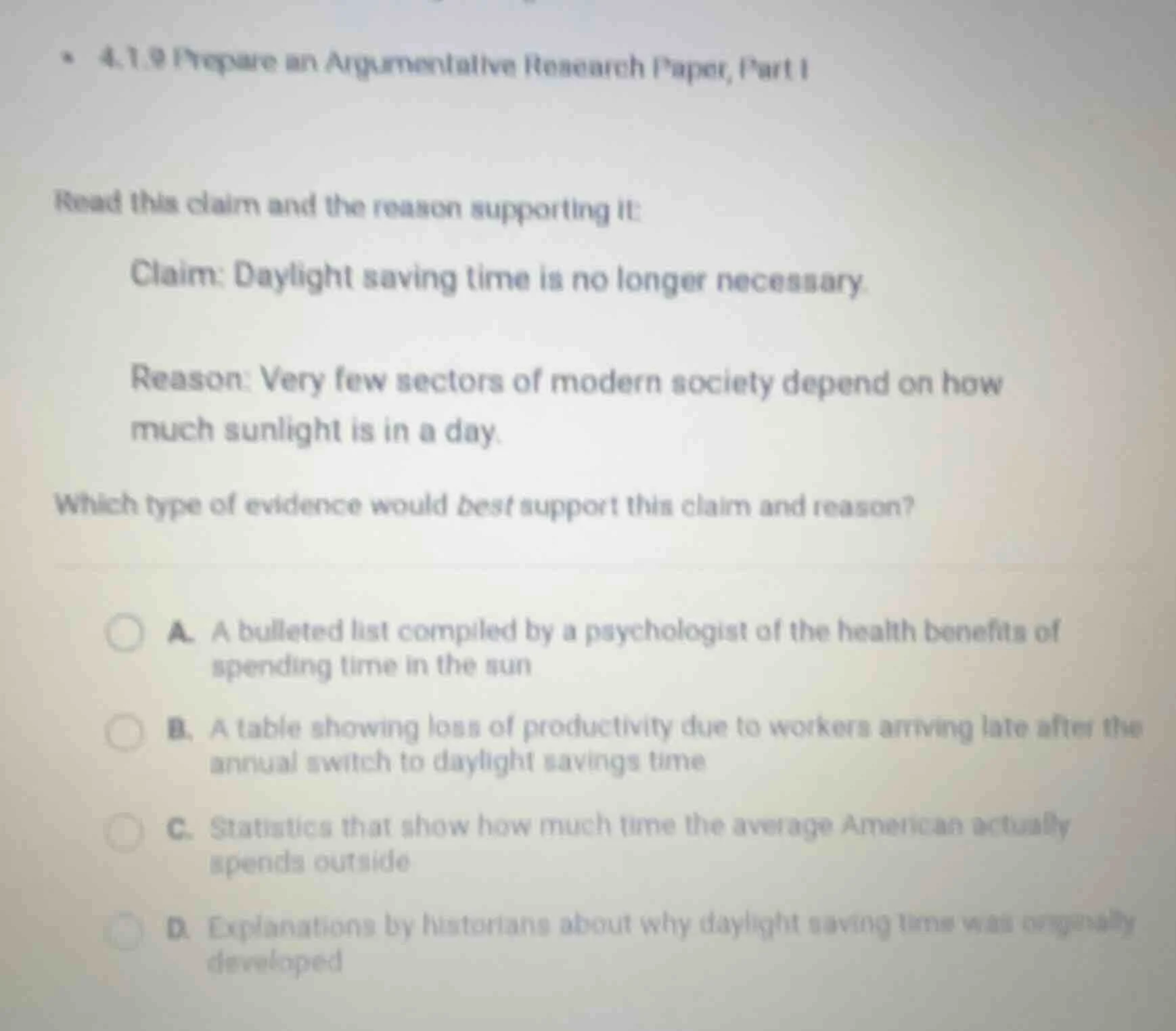 4.1.9 prepare an argumentative research paper, part i read this claim a…