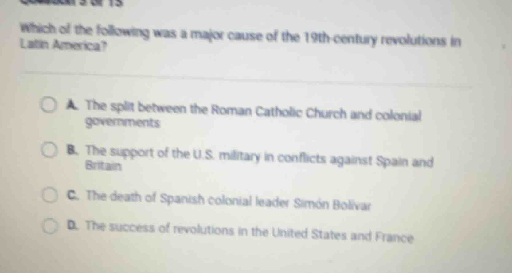 which of the following was a major cause of the 19th - century revoluti…