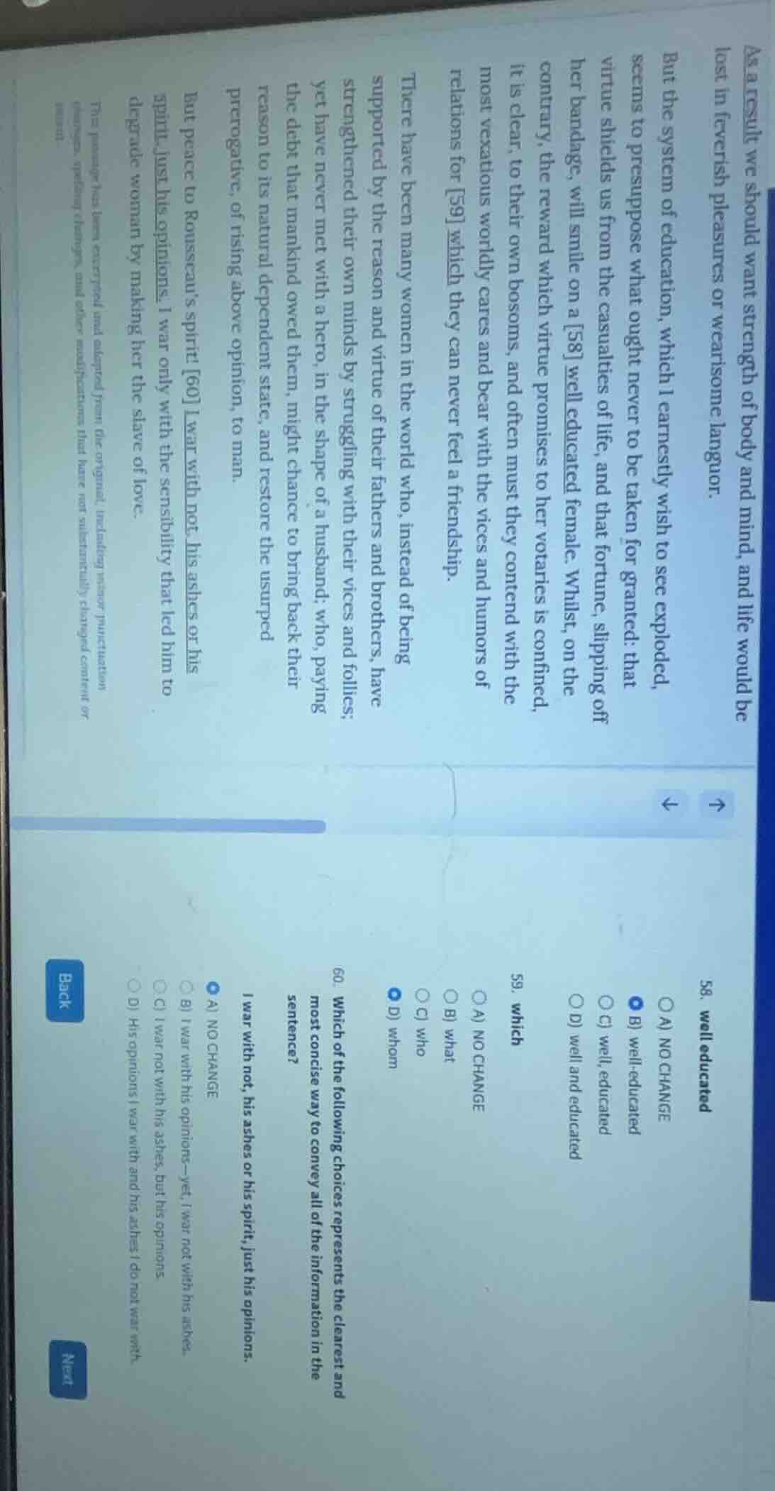 as a result we should want strength of body and mind, and life would be…