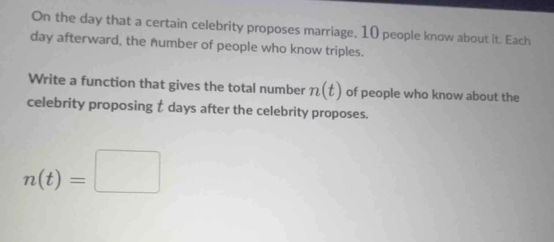 on the day that a certain celebrity proposes marriage, 10 people know a…