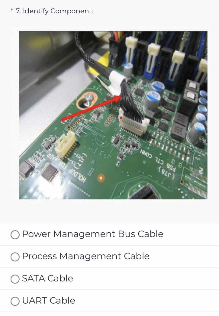 * 7. identify component: power management bus cable process management …