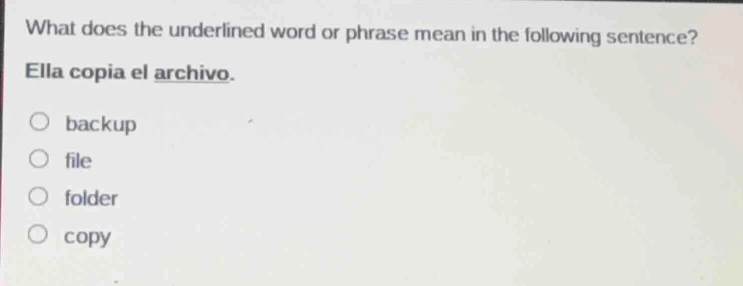 what does the underlined word or phrase mean in the following sentence?…