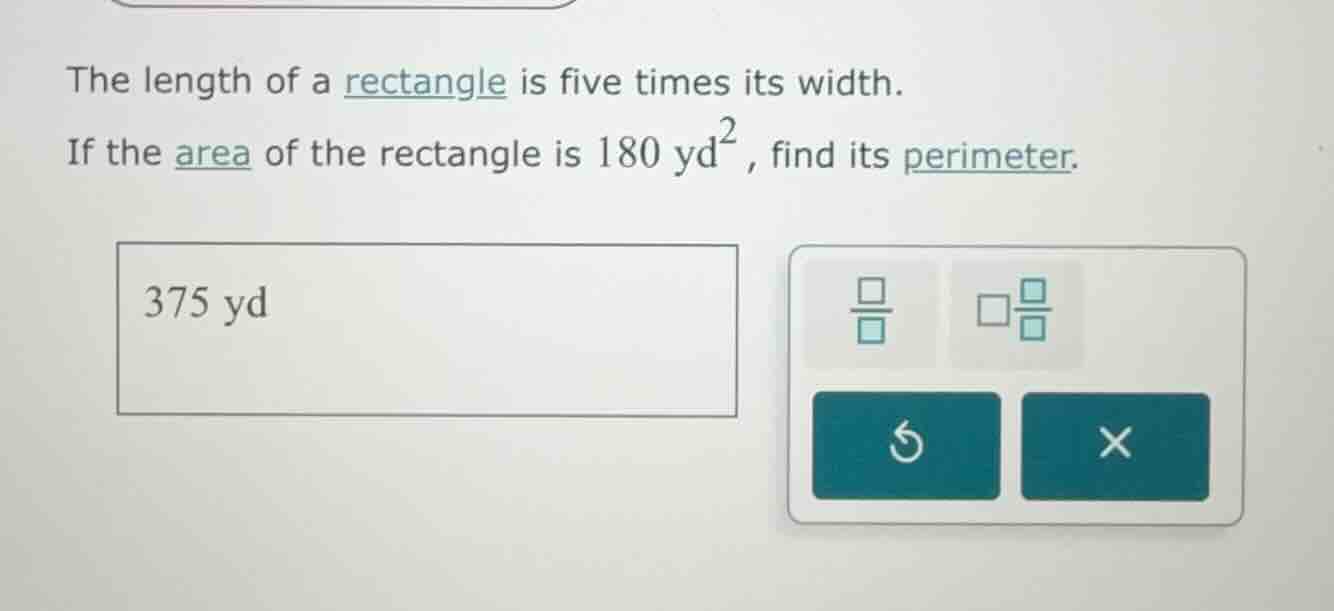 the length of a rectangle is five times its width. if the area of the r…