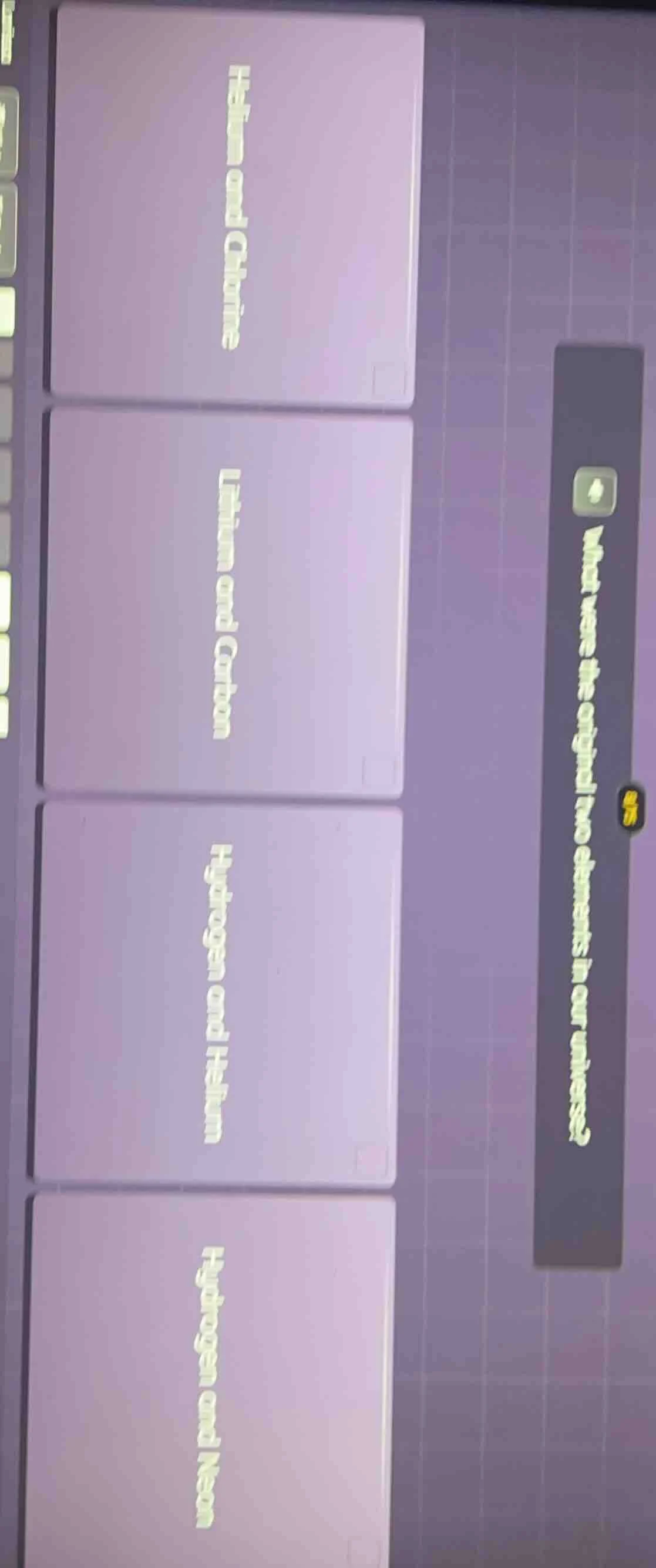 what were the original two elements in our universe? helium and chlorin…